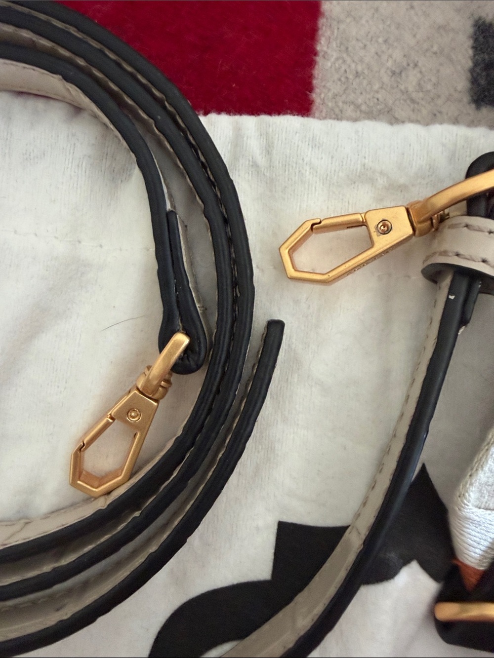 orYANY Cream Croc-Embossed Crossbody with Striped Strap & Gold Accent - Picture 3 of 11